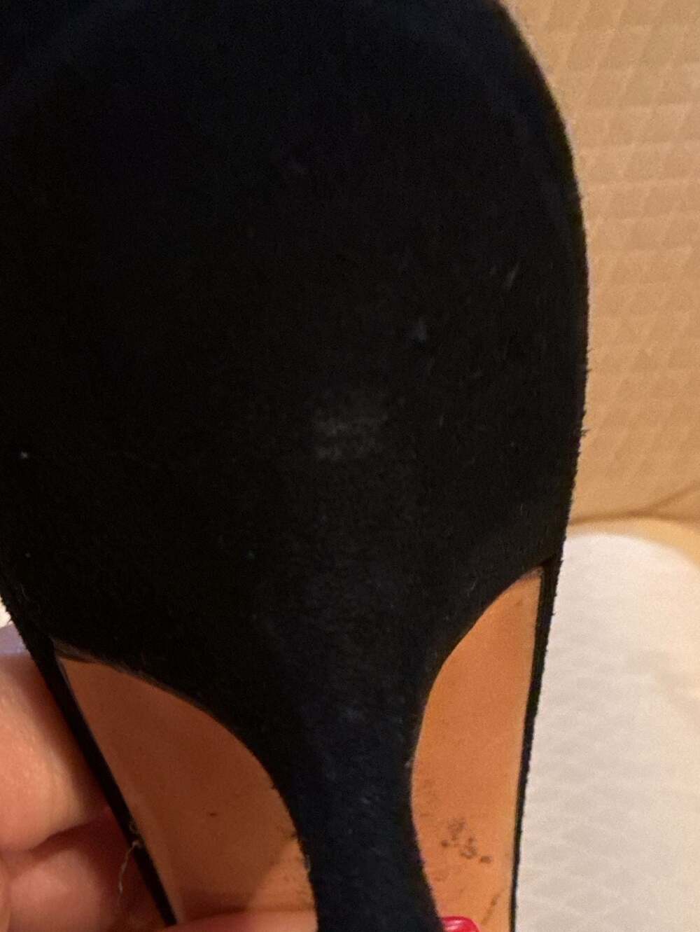 Prada Vintage Black Satin and Suede Kitten Heel Mules with Floral Accents - Picture 7 of 7